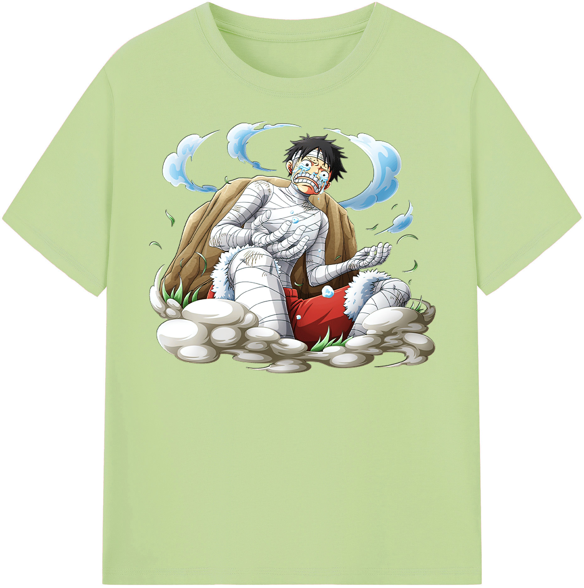 ワンピース モンキー・D・ルフィ ONE PIECE Monkey D. Luffy 綿100％半袖Tシャツ（フロントプリント）